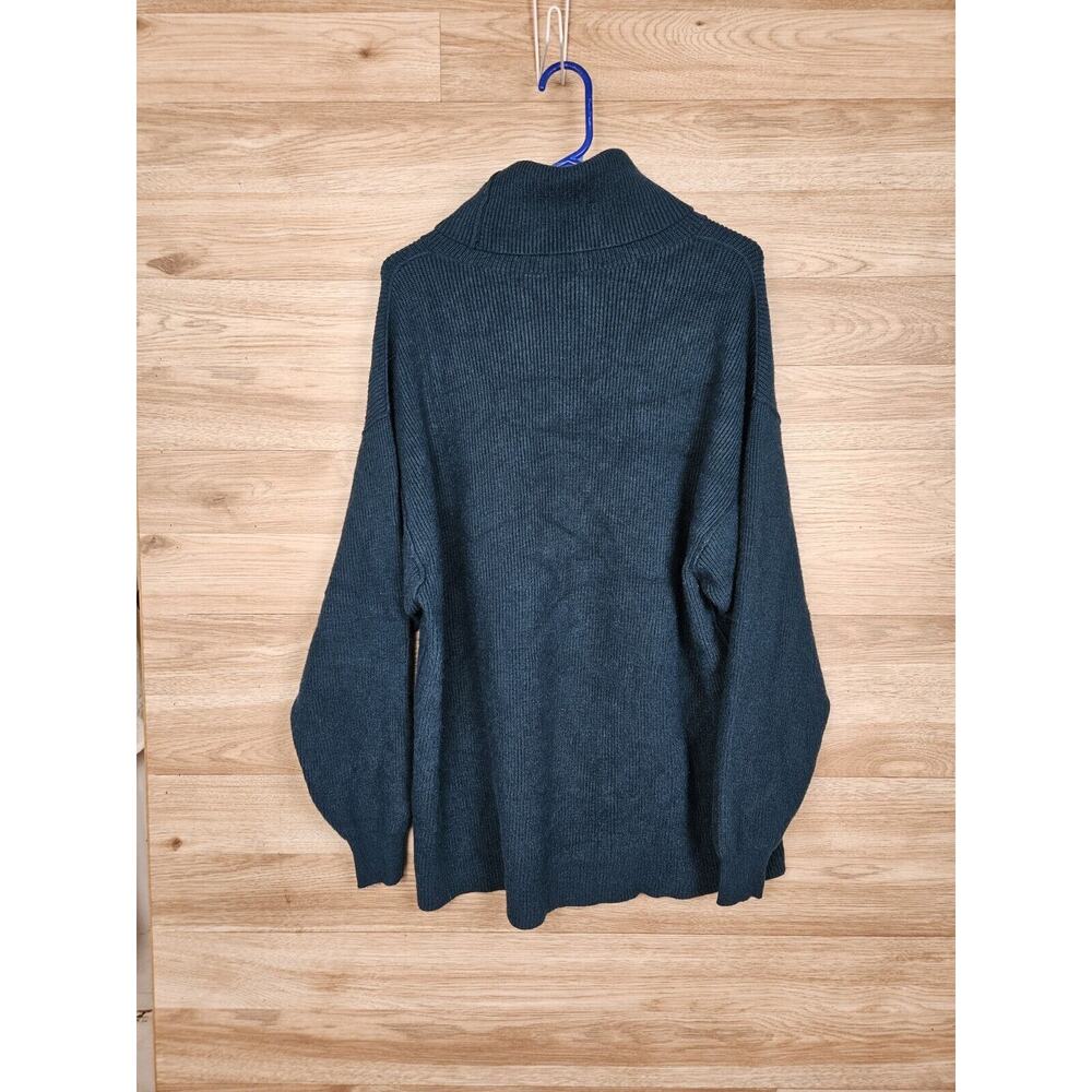 Free People Softly Structured Tunic Turtleneck Green Sweater Womens Small